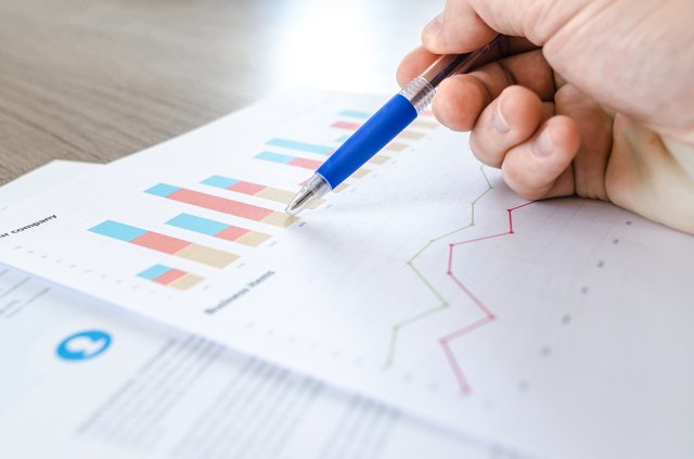 Close up of chart data on a sheet