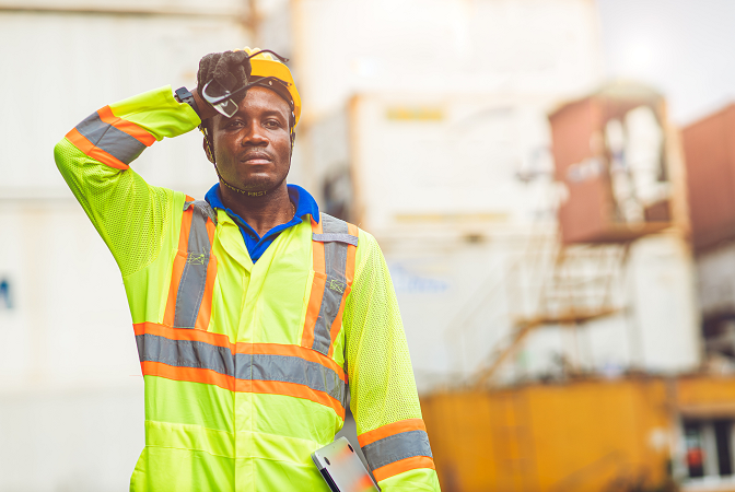 Worker in high vis 